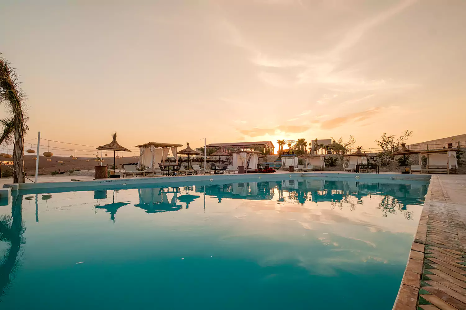 Agafay Desert day pass with pool and mountain views near Marrakech